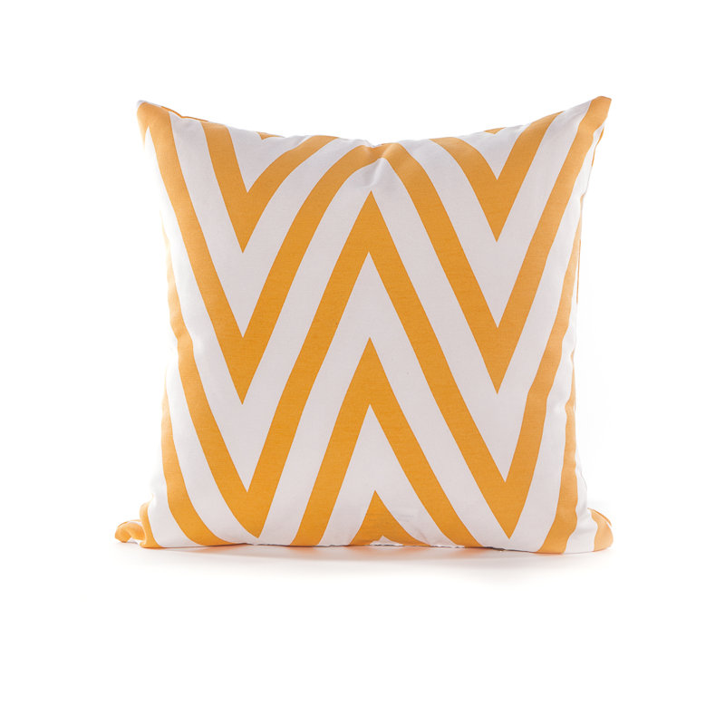 Coussin décoratif à chevrons, Jaune