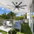 Ilette 65/72/84 Inch 8-Blade Ceiling Fan Without Light, Modern Large Ceiling Fan with Remote, Quiet Reversible DC Motor, 6-Speed for Indoor or Covered Outdoor, Black-459525200-413739858