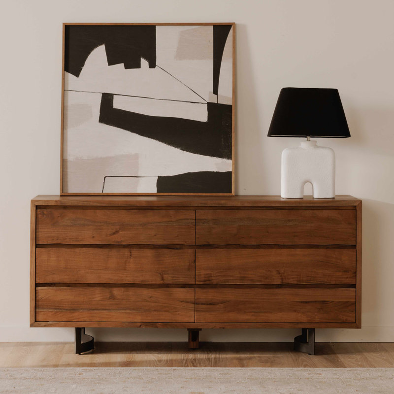 Sahera 6 - Drawer Solid Wood Dresser