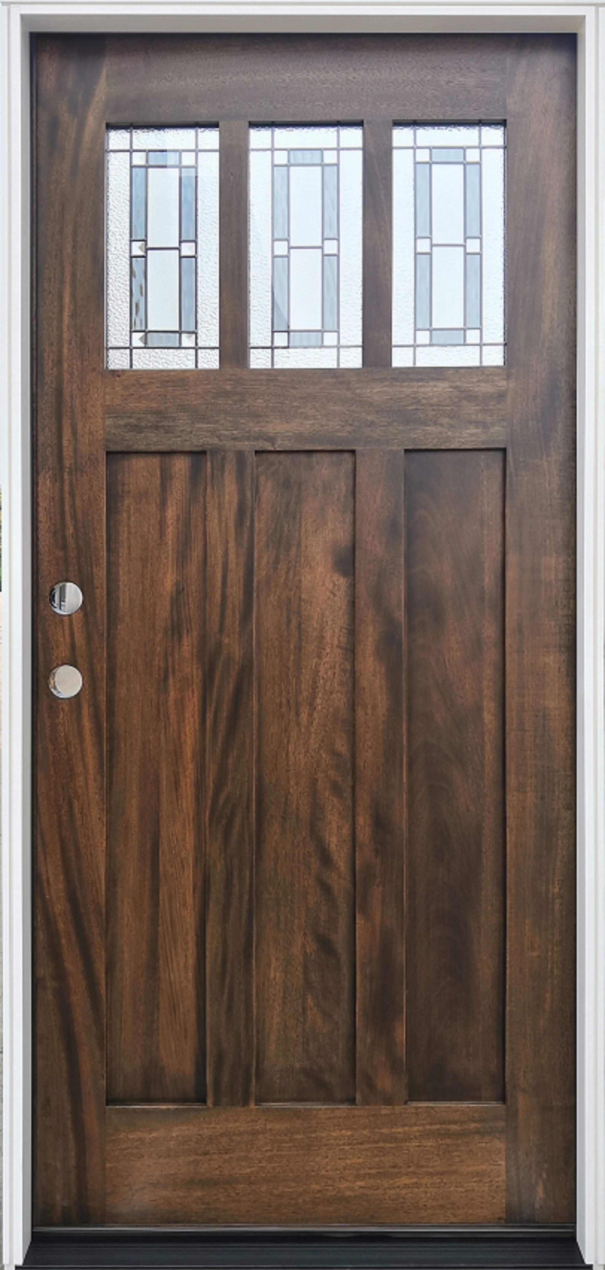 CreativeEntryways 36'' x 80'' Glass Wood Front Entry Doors