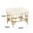 Metal Gold Stool with Faux Fur