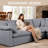 Aldora Oversized Corner Sectional Sofa With Removable Ottomans Sectional Chenille Sofa Cloud Couch-886364630-886364629