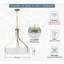 Luminaire suspendu tambour 5 lumières Thayne-109883185