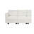 Ziniyah Convertible 4 Seater U-Shaped Modular Linen Sofa Sectional with 3 Ottoman for Living Room-598439647