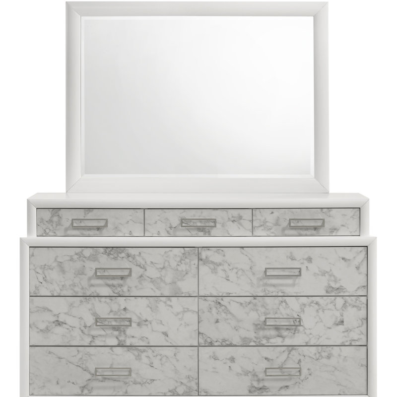 Miroir Soul Modern, 34,53 po x 46,53 po, Blanc