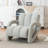 Upholstered Boucle Tufted Armchair with Solid Wood Legs-1151666720