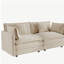Canapé pour causeuse moderne en tissu pour salon, canapé rembourré à 2 places de grande taille avec 4 coussins, chenille café clair-298016663