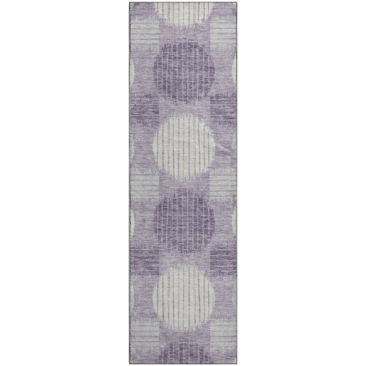Premium Machine Washable Prisco Purple Rug