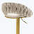 Hassiem Swivel Upholstered Adjustable Height Counter Stool with Metal Frame-2120404602