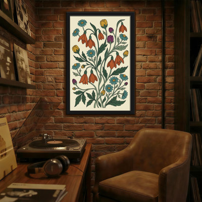 Plants & Flowers Floral Pattern With Colourful Flowers And Leaves