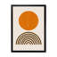 Abstrait soleil orange minimal et arc-en-ciel I - cadre photo, impression sur toile-59540692-59540687