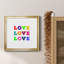 «Love Love Love», art textuel sur toile-588528817-588528820