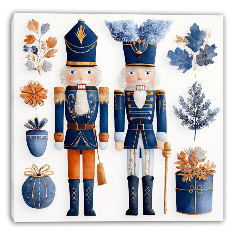 Art mural sur toile casse-noisette bleu royal, H 30 po x l 30 po