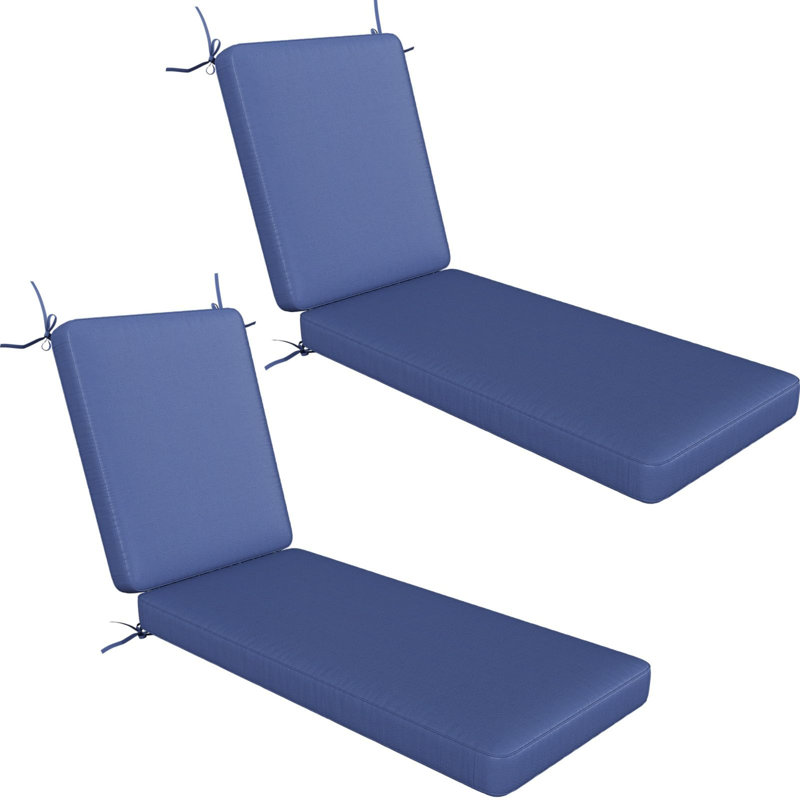 Ensemble de 2 chaises longues pour l'extérieur, Bleu