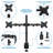 Mount-It! Dual Monitor Mount with C-Clamp & Grommet Base, Height Adjustable Arms Fit 19 - 32 Inches