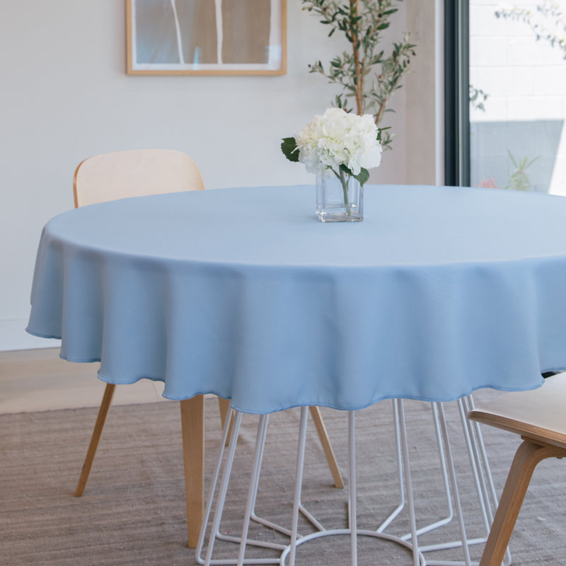 Solid Color Round Tablecloth - Basics by Wayfair™, Light Blue, 58" Round