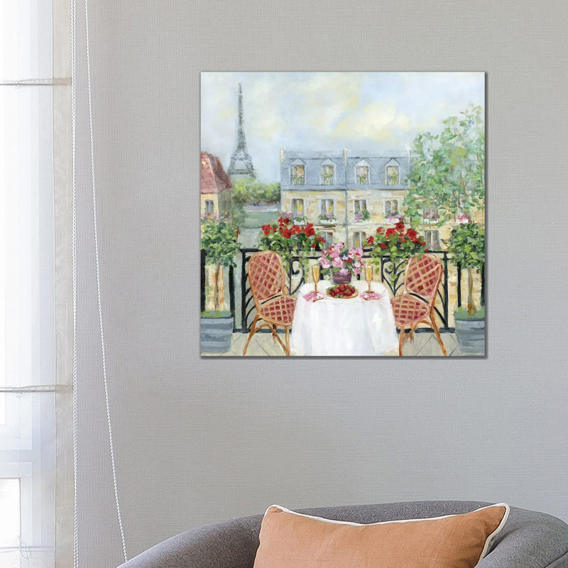 Toast to Paris 1 Piece Wrapped Canvas Painting, 66.04 cm H x 66.04 cm W