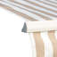 Auvent de balcon 13 pi x 8 pi - Protégé, eau, manivelle manuelle, cadre en aluminium pour terrasse, cour, auvent rétractable de parasol de patio beige à rayures, avec et tissu d'eau, cour