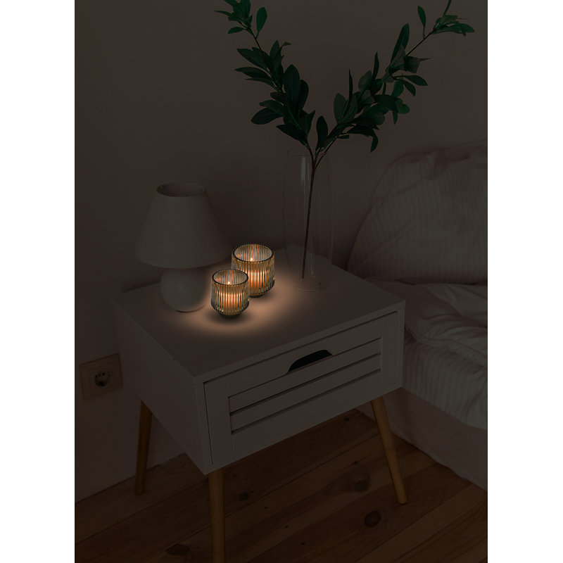 Ensemble de porte-votives en verre 4 pièces, H 3,25 po x l 3,25 po x P 3,25 po