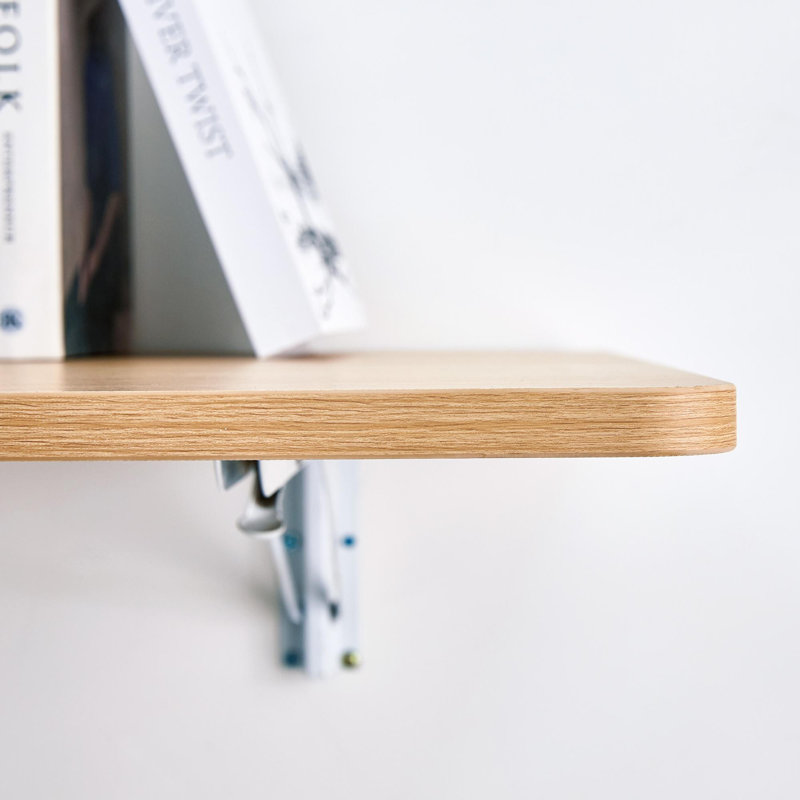 Wall Mounted Folding Table for Small Spaces, Burly Wood