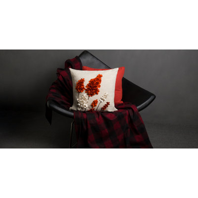  Appliqued Linen Pillow Cover