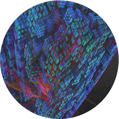 Tapis à tisser bleu/rose/noir