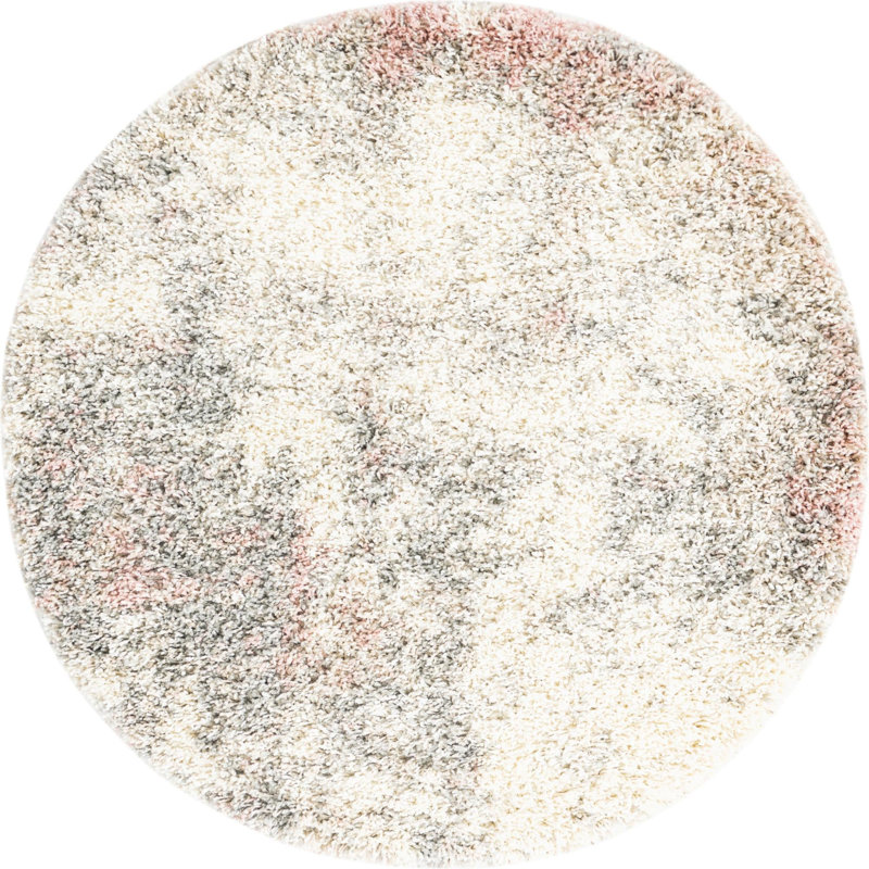 Performance Abstract Indoor Rug, Round 3'3"
