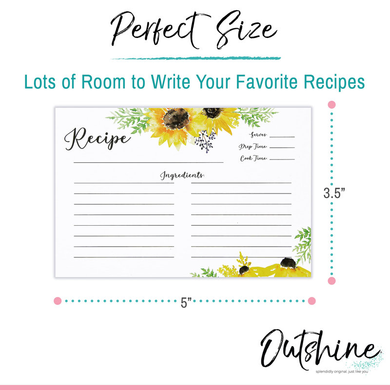 Outshine Premium Recipe Notecard