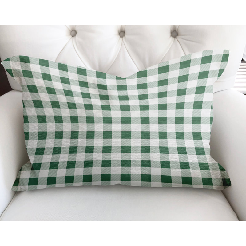  Housse et insert de coussin rectangulaire en coton Margot, Émeraude