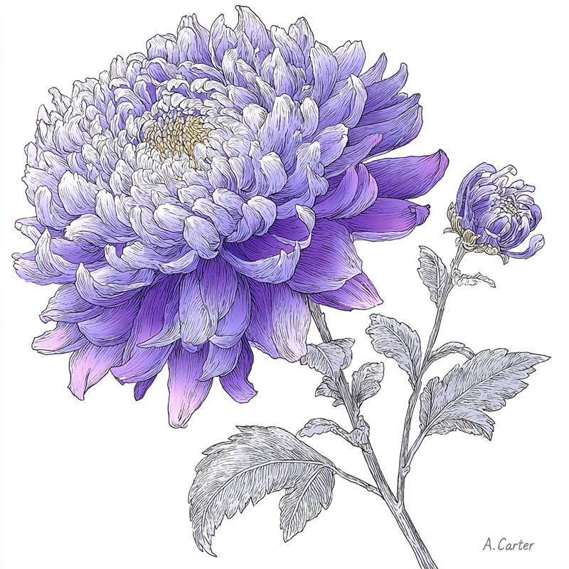 Violet Splendor II - impression sur toile tendue, H 20 po x l 20 po