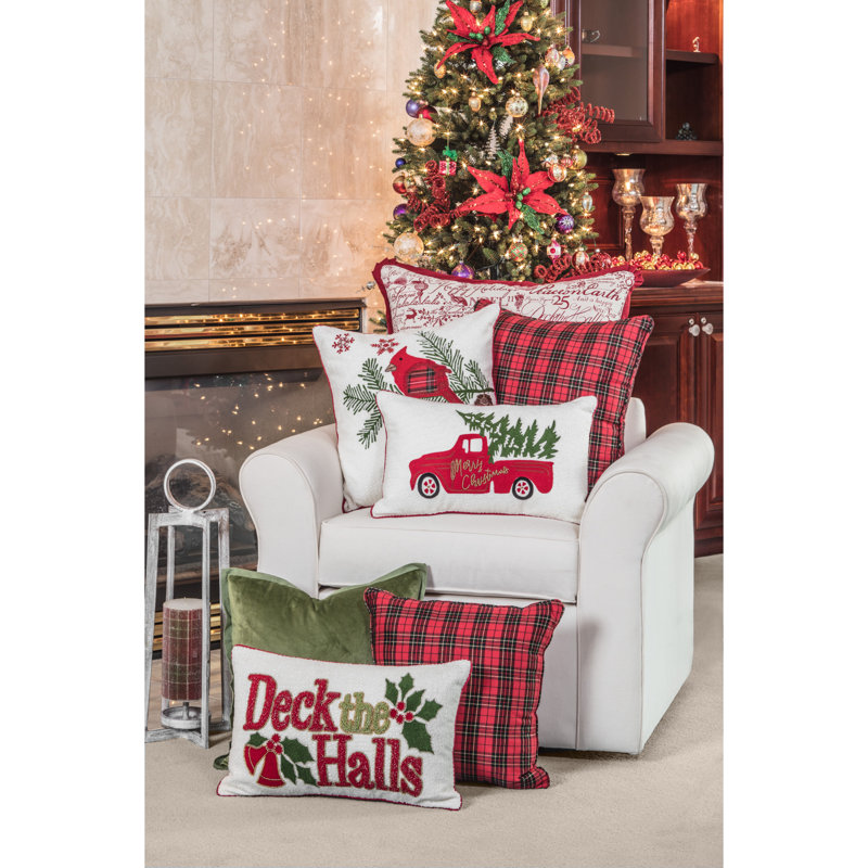  Coussin lombaire en coton Christmas Truck