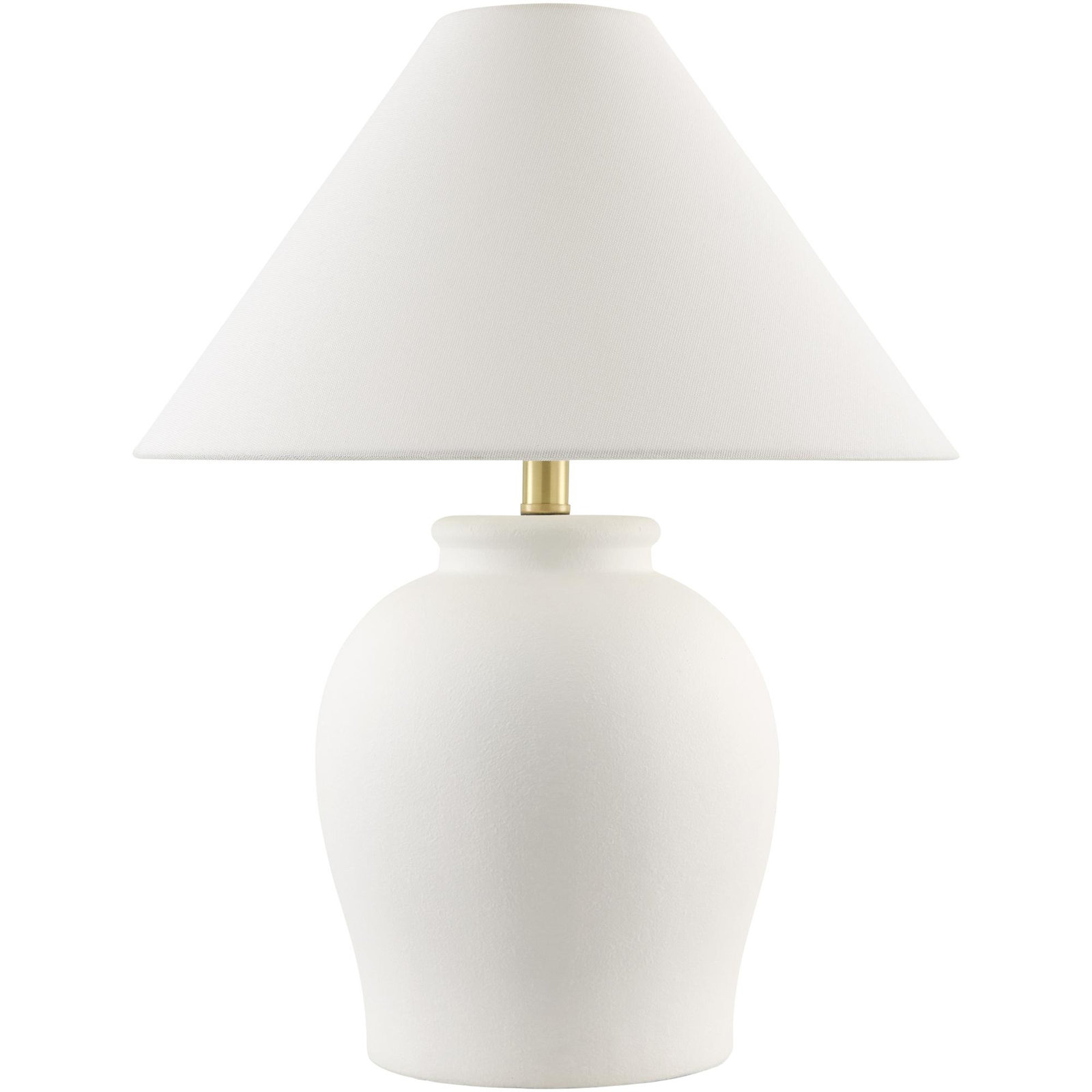 Chemise 22" Ceramic Table Lamp, Classic Linen, White