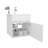 FM FURNITURE  Belle Bathroom Floating Vanity With Sink, 1 Door, White-2139738774
