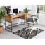 Tapis intérieur / extérieur rectangulaire en polyester tissé à la machine noir / brun-1191672170