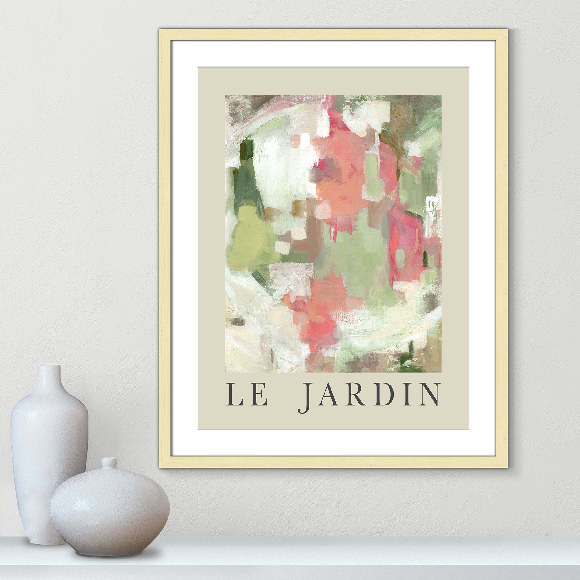 Botanical Poster Collection " Le Jardin " by Carol Robinson, Gold Single Picture Frame, 29.5" H x 23.5" W x 1.25" D, Yes