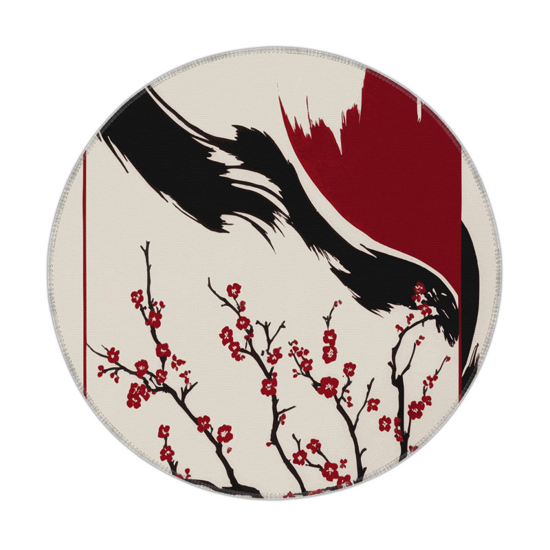 Blossom Ripples Indoor And Outdoor Area Rug, Round 5'