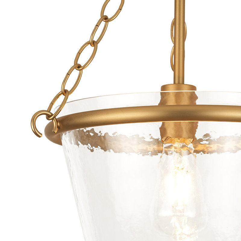 Luminaire suspendu conique en verre 1 lumière