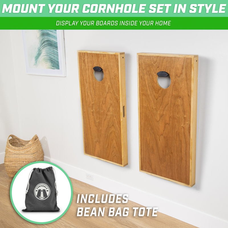 Cintres GoSports pour planche de cornhole murale - comprend sac fourre-tout