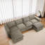 Canapé modulaire rembourré 6 pièces en chenille désossée avec repose-pieds amovible 6 pièces - entièrement comprimé, aucun assemblage requis-2000077856