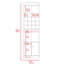 Armoire de bar haute de 71 po avec 16 casiers, tablette, plateau dissimulable et double porte Kava-2055761459