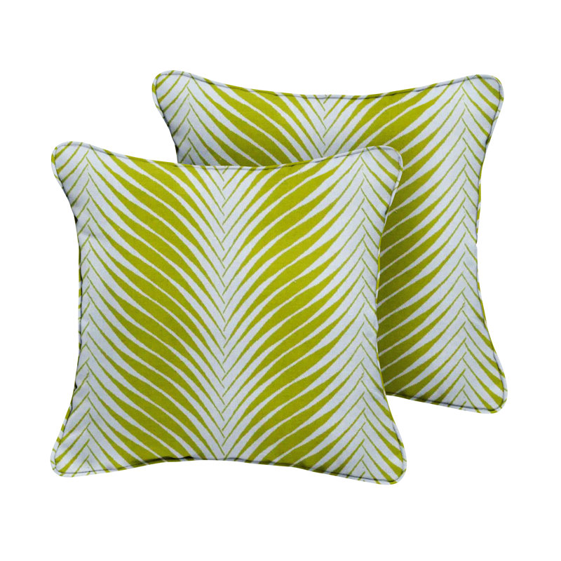 Housse et insert de coussin décoratif intérieur / extérieur Adeli Sunbrella®, 16 po x 16 po, Vert