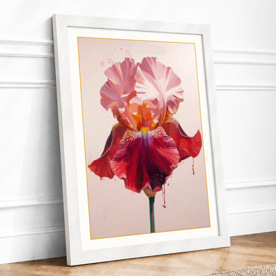 Crimson Iris Botanical - Framed Print