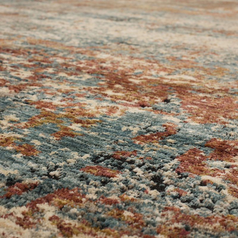 Beige Ankara Abstract Easy-Care 10' x 14' Synthetic Area Rug