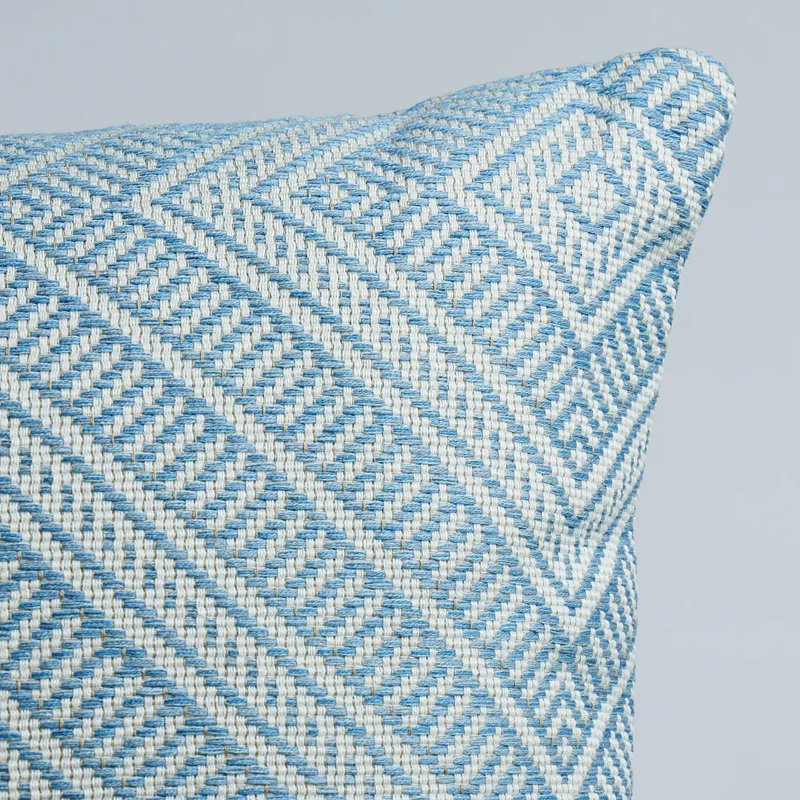 Tortola I/O Pillow, 22" x 22", Light Blue