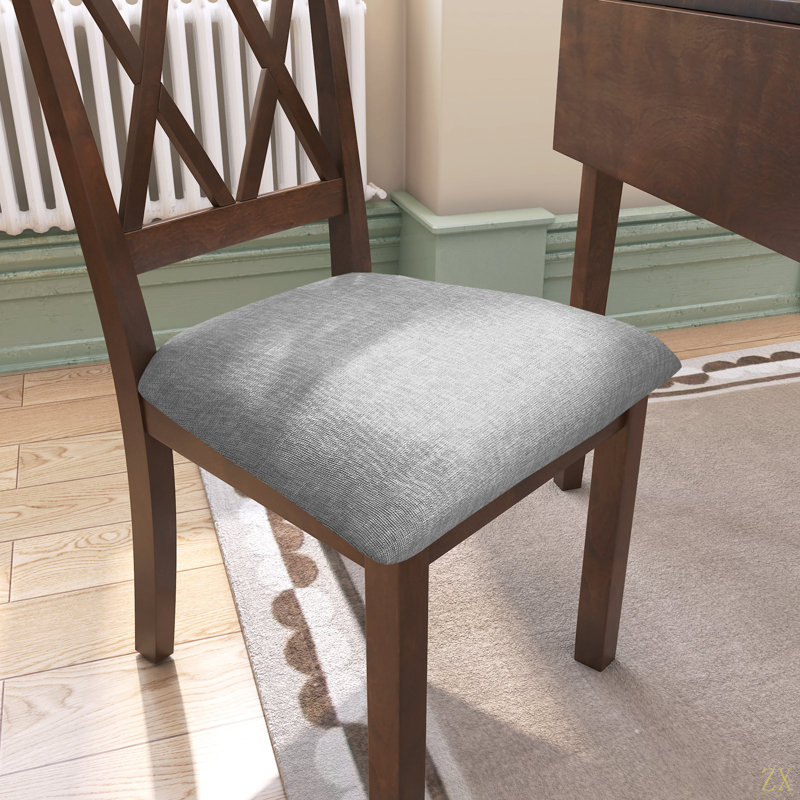 Ensemble de salle à manger 3 pièces avec table à abattants et 2 chaises rembourrées, ensemble de salle à manger pour petits espaces