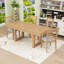 Ensemble de table de salle à manger 5 pièces, table de salle à manger extensible avec rallonge amovible et chaises rembourrées-1289611542