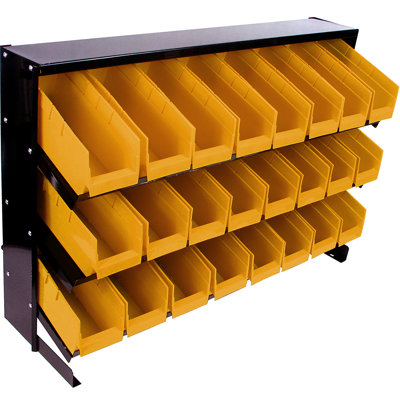 Stalwart Small Parts Organizer with Plastic Storage Bins - Steel Rack with Removable Drawers Garage