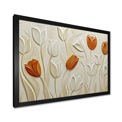 Orange Beauty Of The Tulip Meadow - Tulip Canvas Print