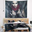 Tapisserie noir avec femme-28499238