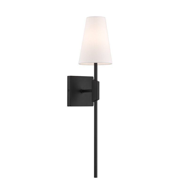 Vonnita 1-Light Wall Sconce in Black, Black